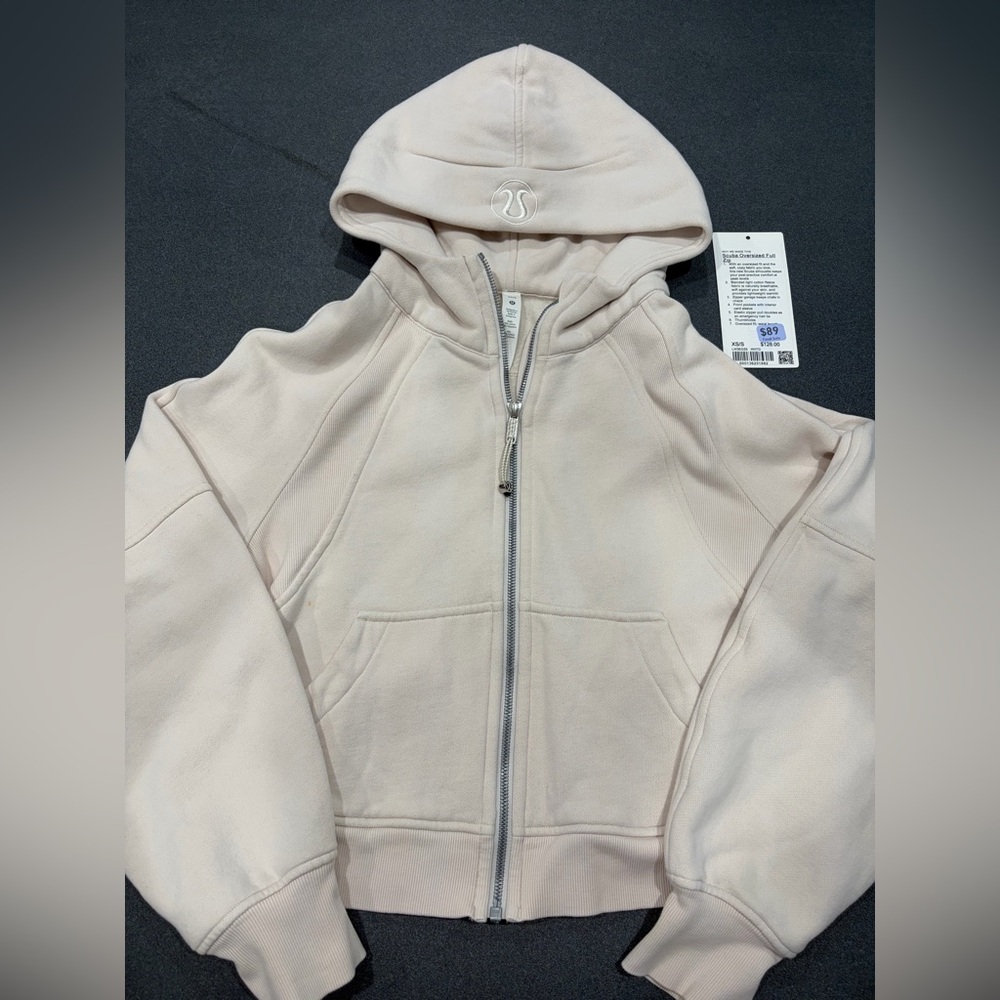 lululemon athletica scuba hoodie Full-Zip Jacket - white opal XS/S